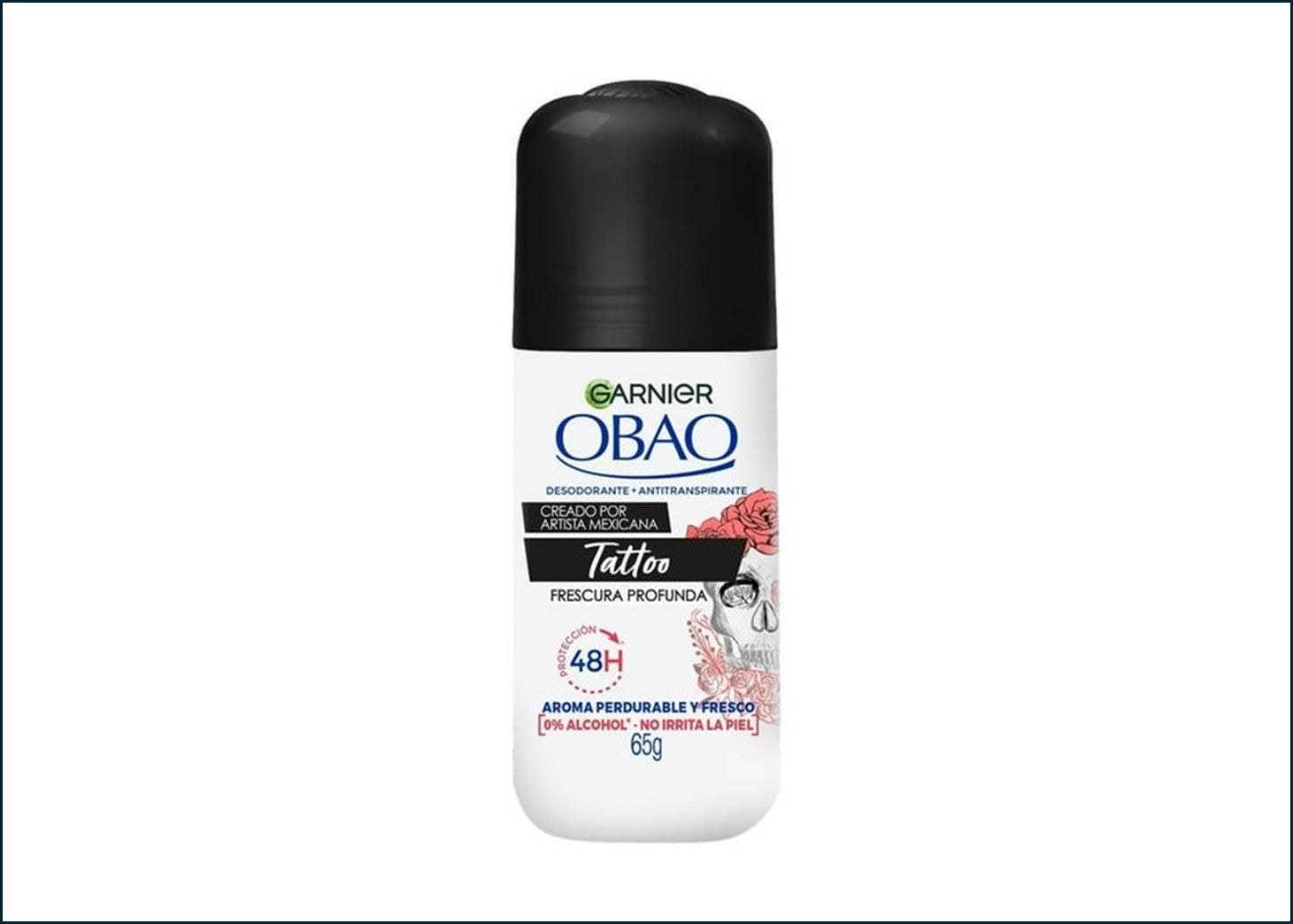 Garnier Obao, Desodorante Antitranspirante para Mujer Tattoo 2.0 Roll on